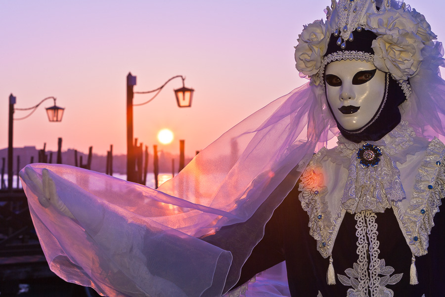 CostumedCostumed person at the carnival in Venice