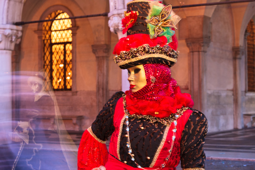 Masked person at the carnival in Venice